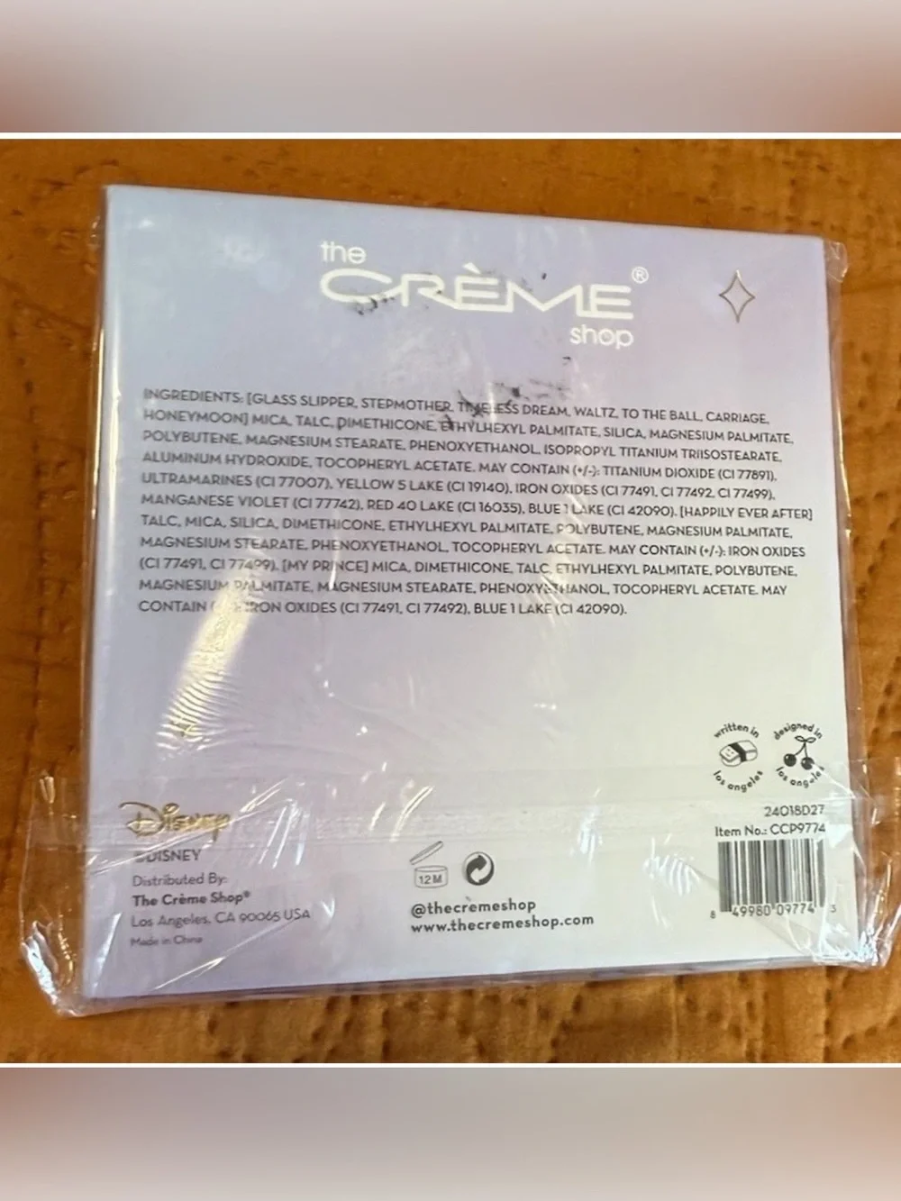 The Creme Shop Disney Princess Eyeshadow Palette Bundle Belle Cinderella NWT